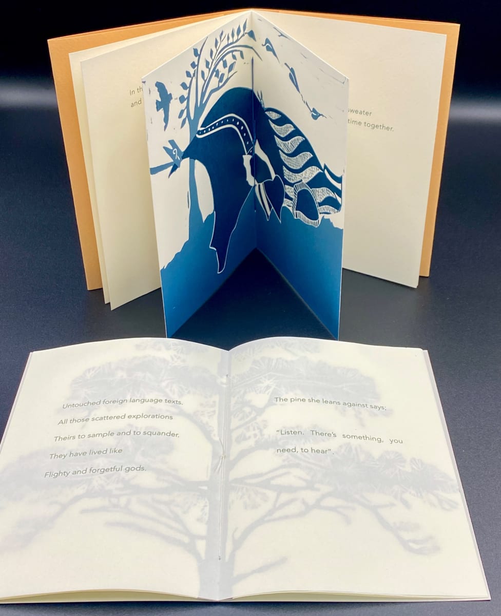 Small, intimate artists’ books, handmade and tactile, inspired by the rhythms of the coast. Pared-back words and imagery explore landscape, memory and the fleeting nature of things.