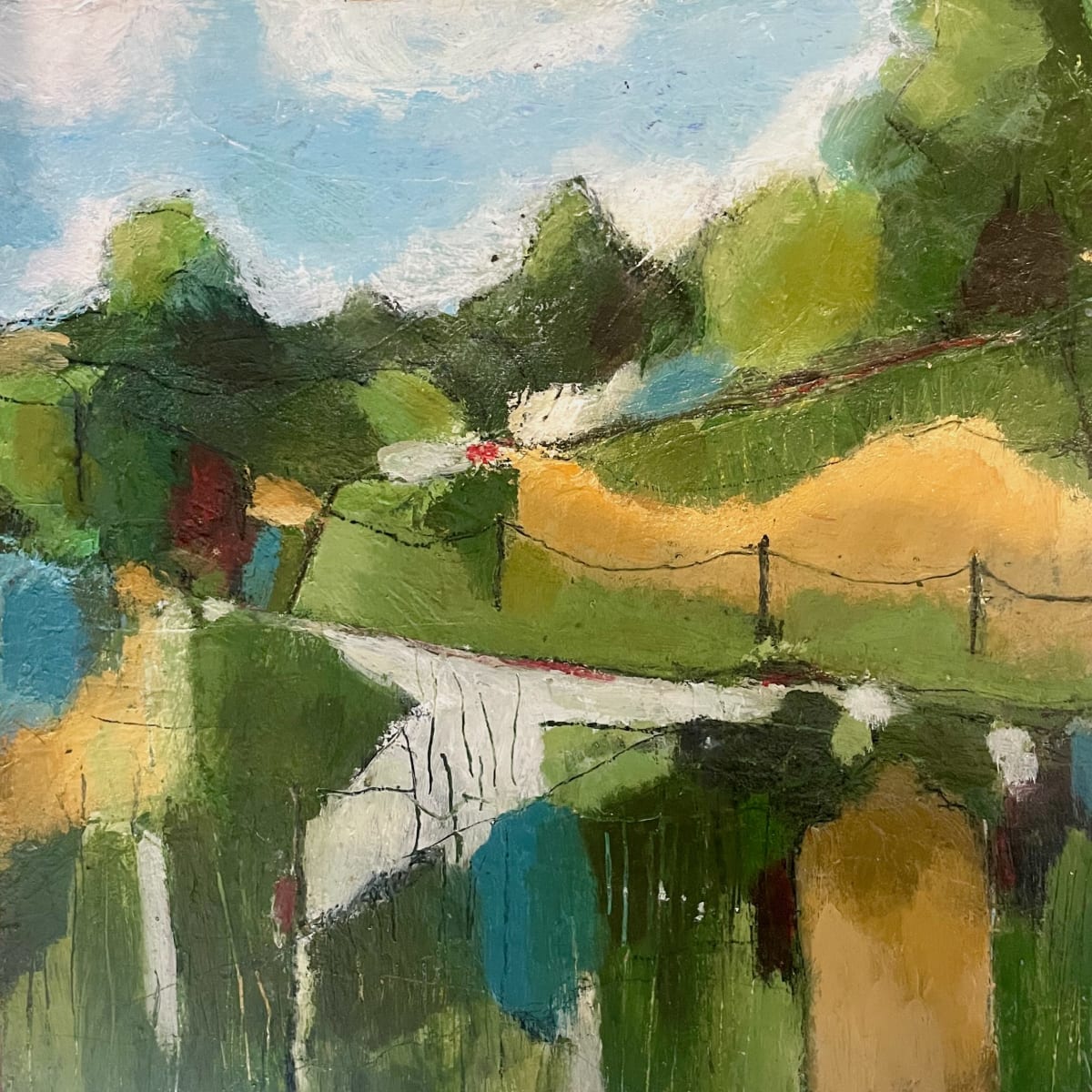 Stody Churchyard View - Painting