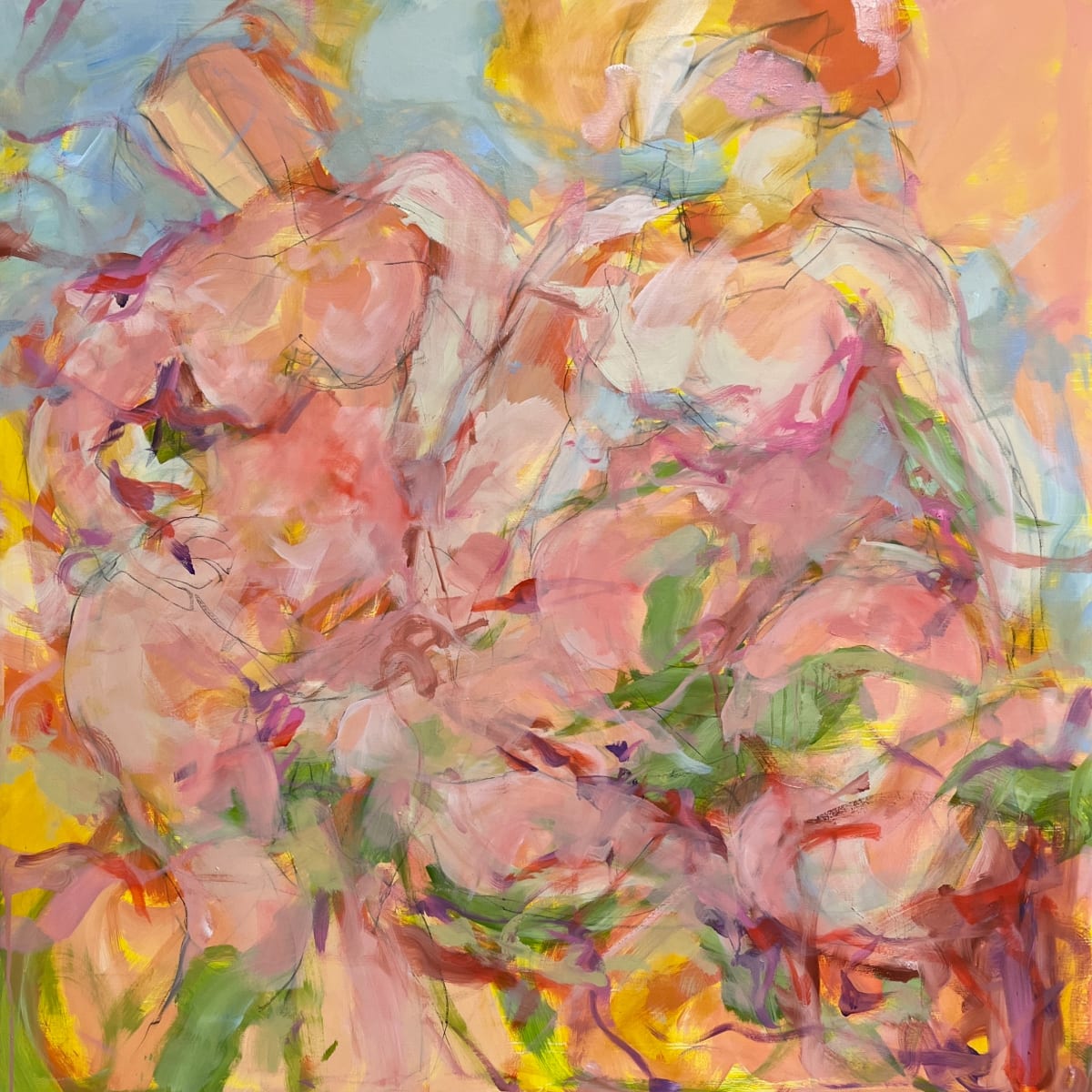 'Drawn',   oil on canvas. 90cm x 90cm