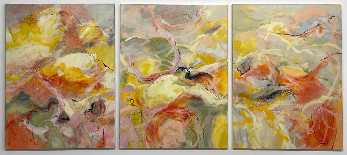 'Heatwave'. oil on canvas triptych. 228cm wide x 101cm high