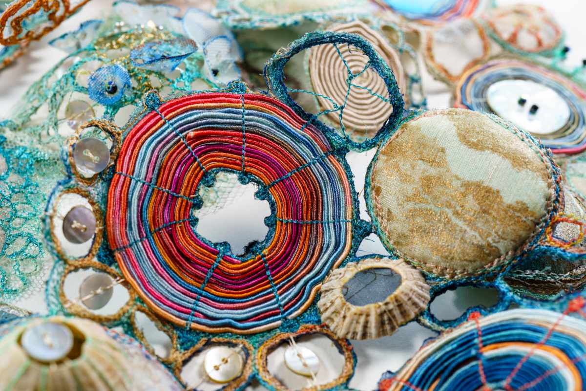 Rock Pool by Alex Waylett - Mixed media embroidery