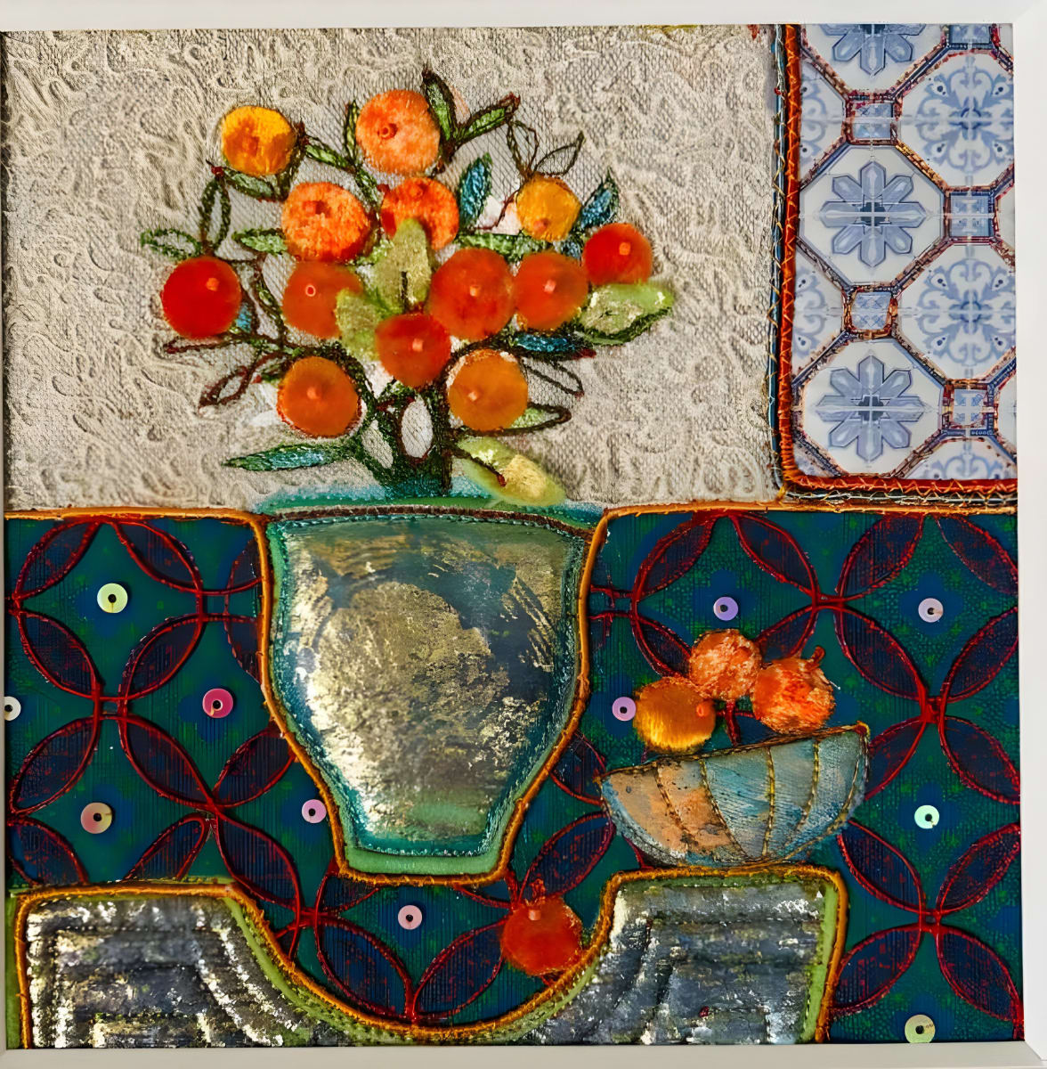 The Orangery by Alex Waylett - Mixed media embroidery