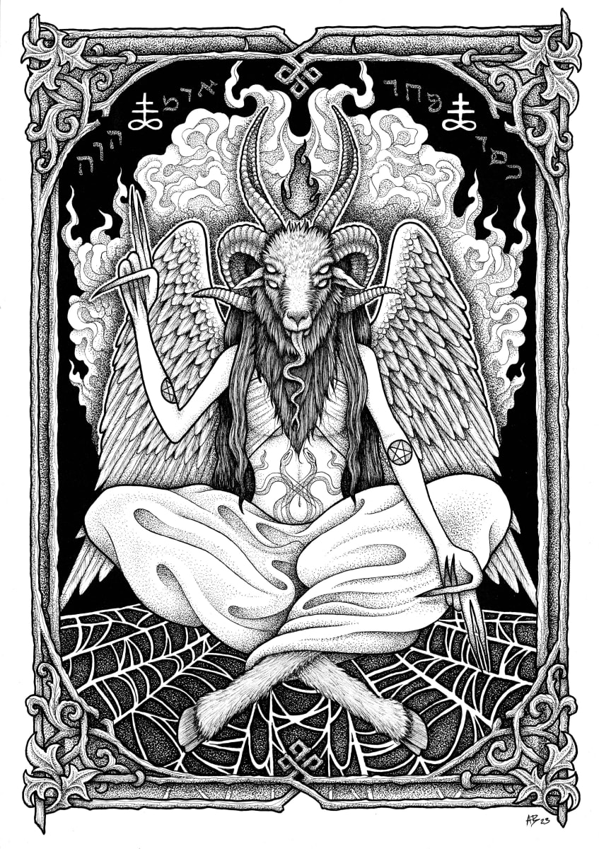 Baphomet by Alice Baker - Pencil & Ink