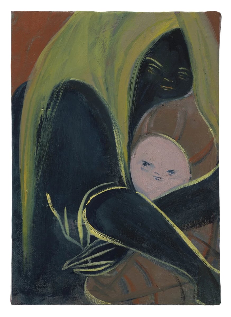 Swaddle by Anna Ilsley - Oil on canvas on board