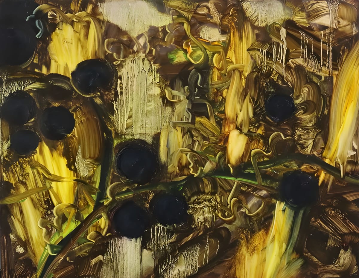 Forest fire by Barbara Howey - Oil on board