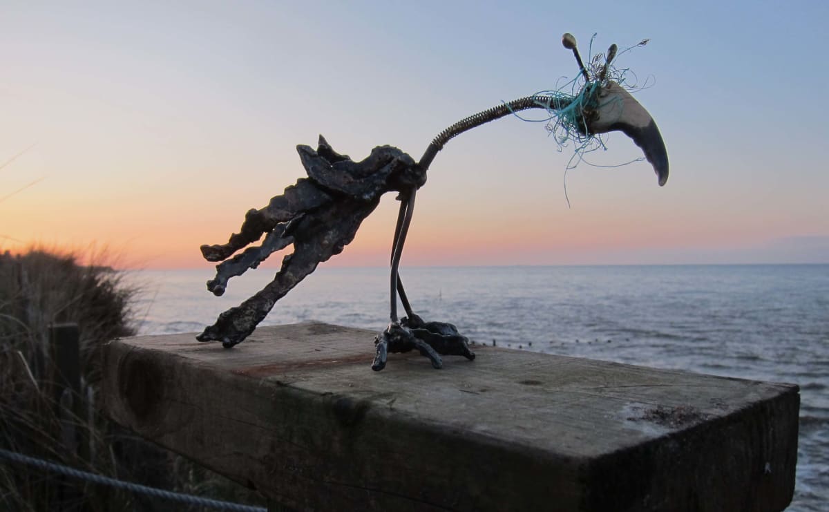 A Wise Old Bird from East of Norwich by Belinda Opie - Sculpture