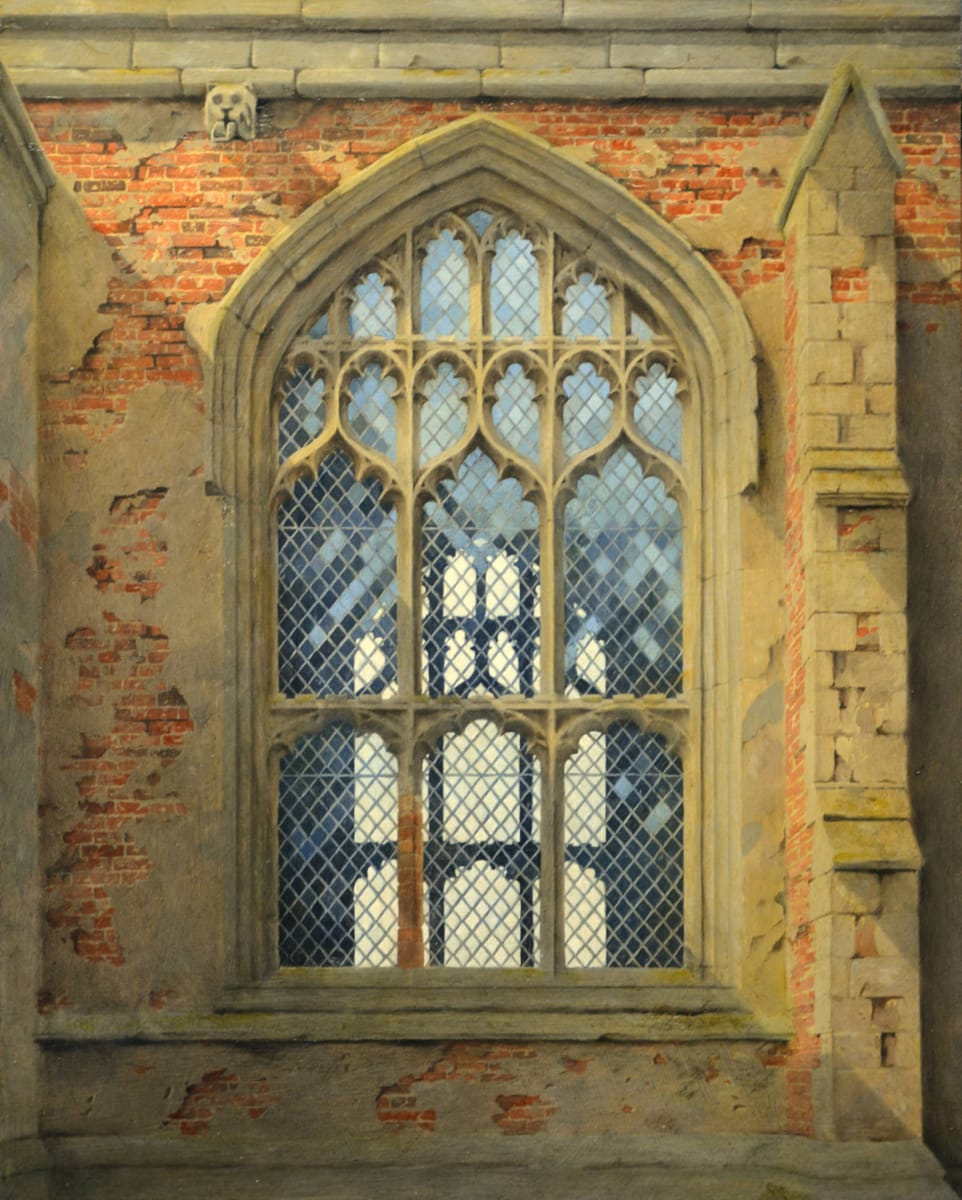 'Magdalen Windows' (oil on canvas 2016) 20 x 16 ins | 51 x 41 cm