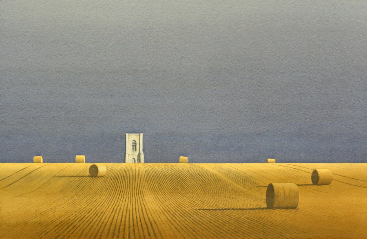 Norfolk Harvest (watercolour 2025) 23 x 32 ins | 58 x 81 cm