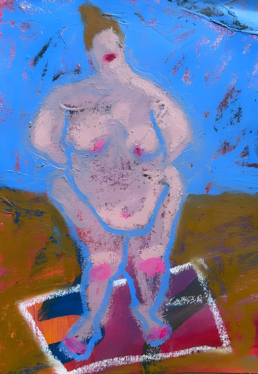 Becky by Helen Breach - Oil sticks on paper