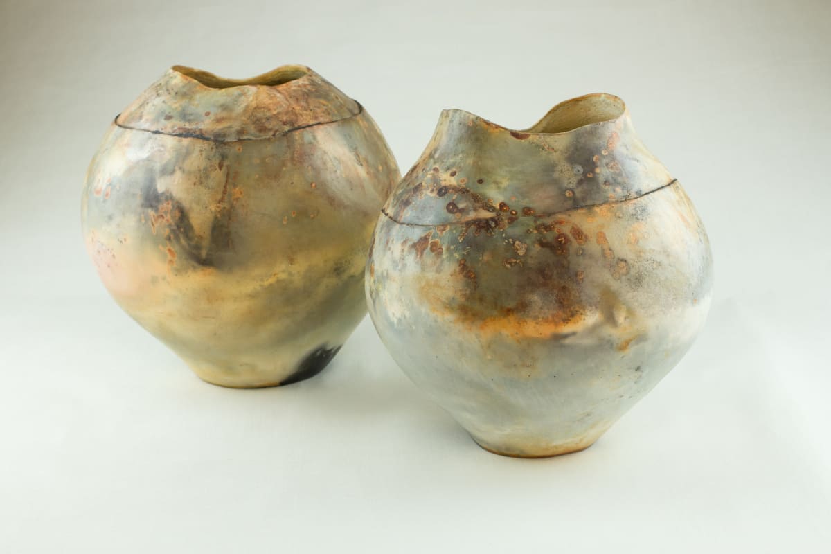 Horizon vessels by Kate Vogler - Pit-fired ceramic