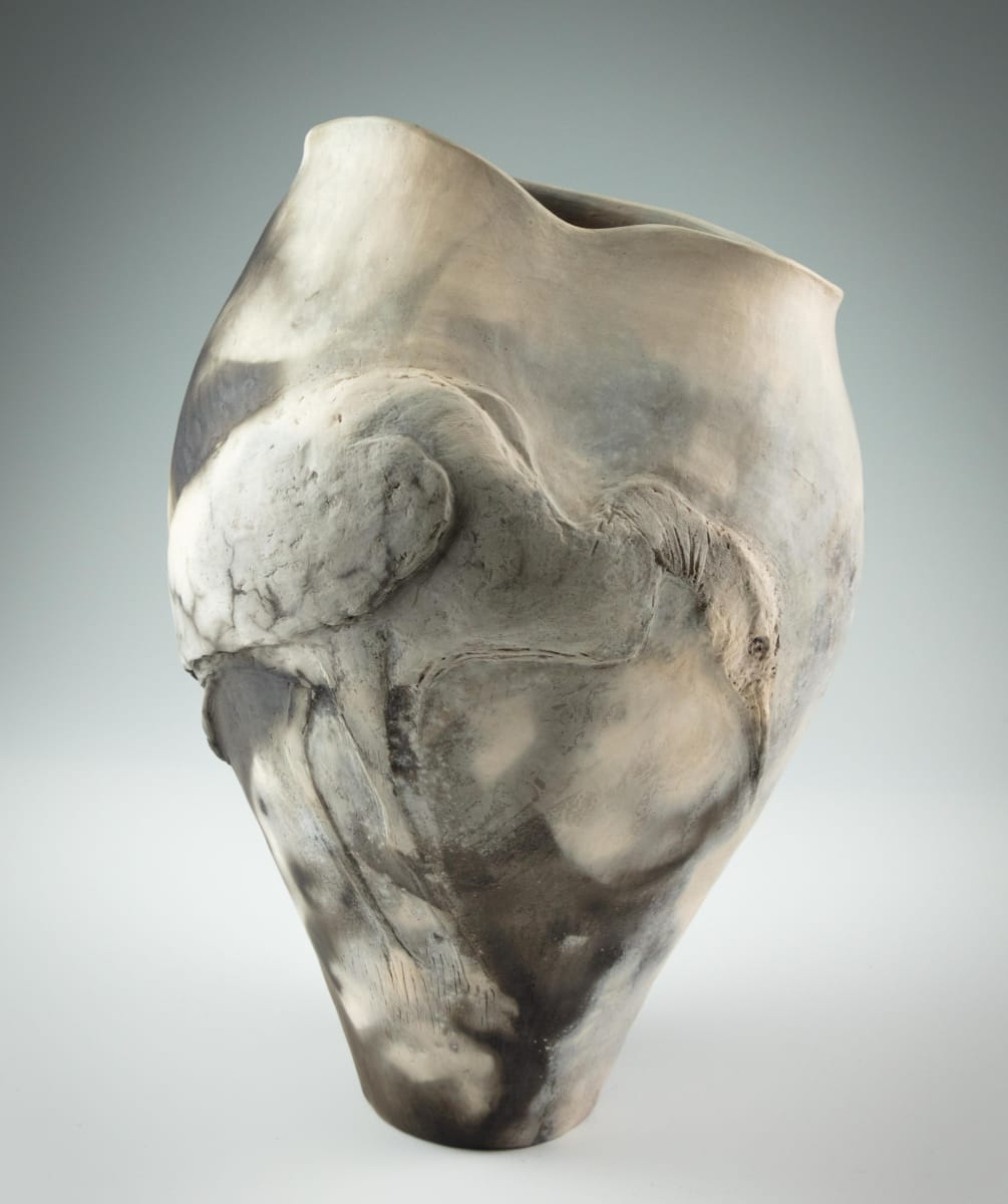Coil-built ceramic vessel by Kate Vogler