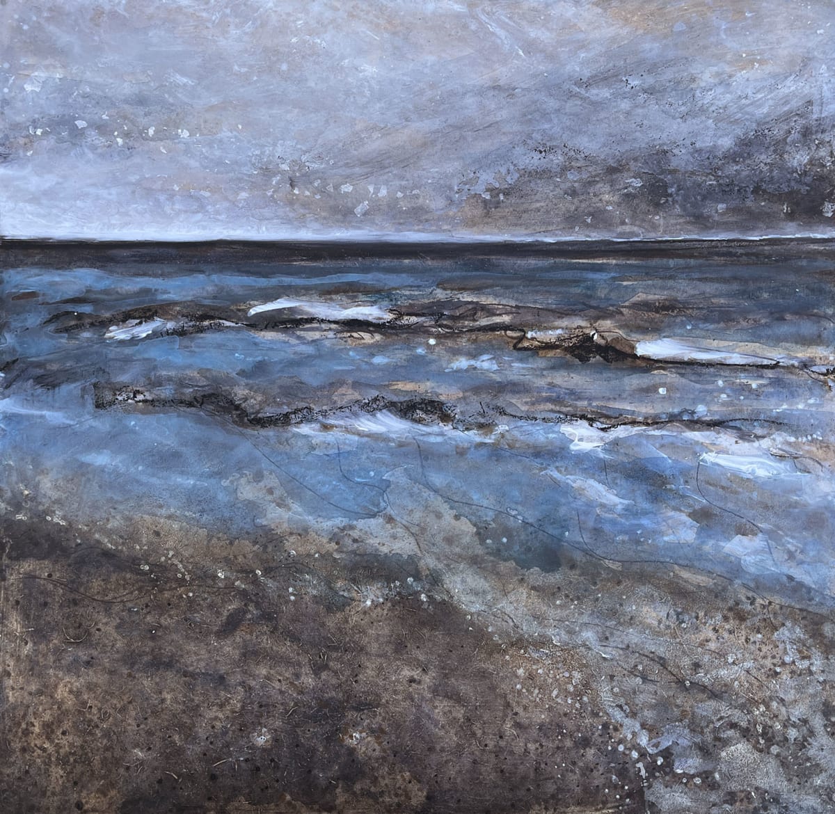 Light on the Horizon by Liz James - Mixed media on board
