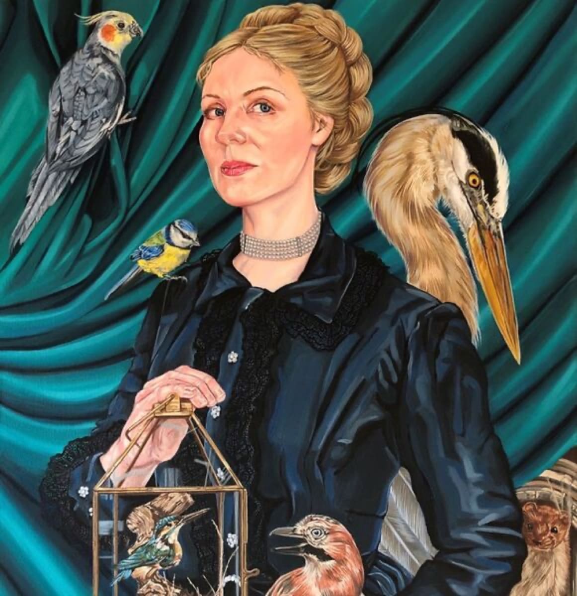 The Lady Naturalist by Lyn Aylward - Oil on canvas