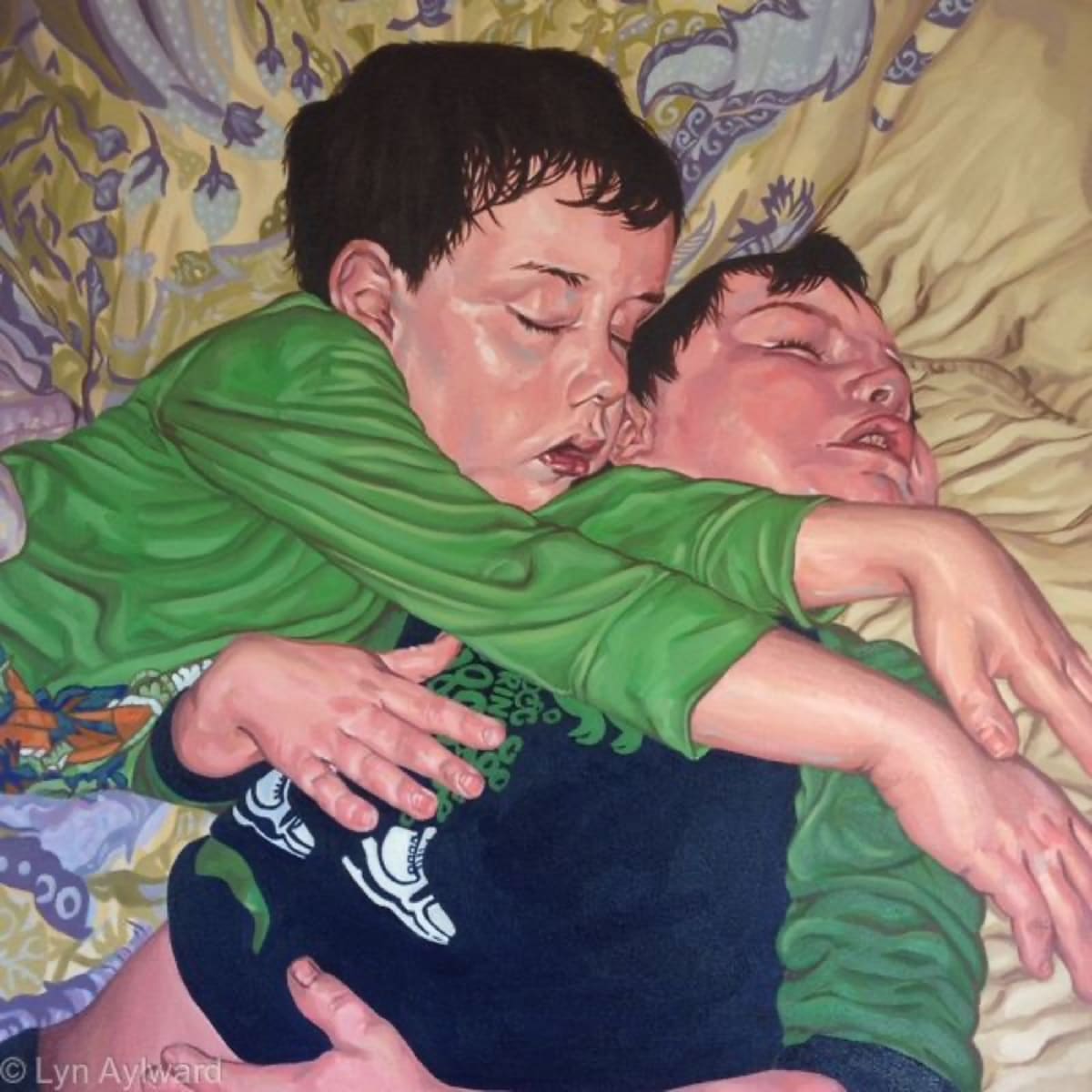 Twin dreamers by Lyn Aylward - Oil on canvas