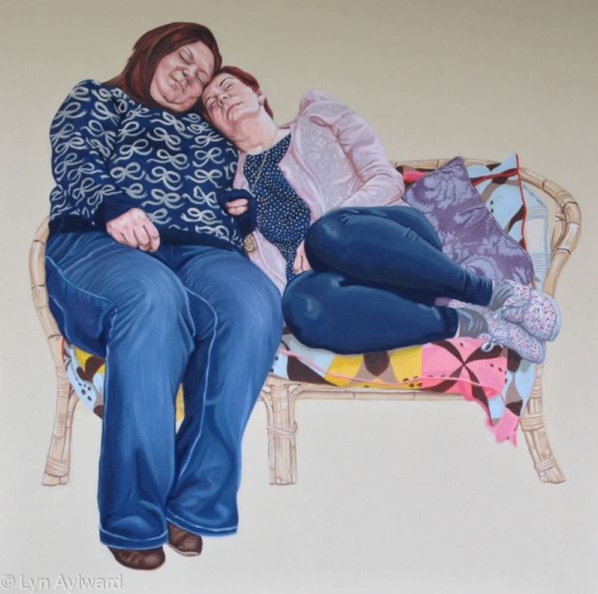 Sleeping beauties by Lyn Aylward - Oil on canvas