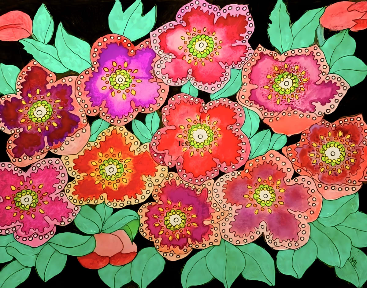 Hellebores by Mary Lynch