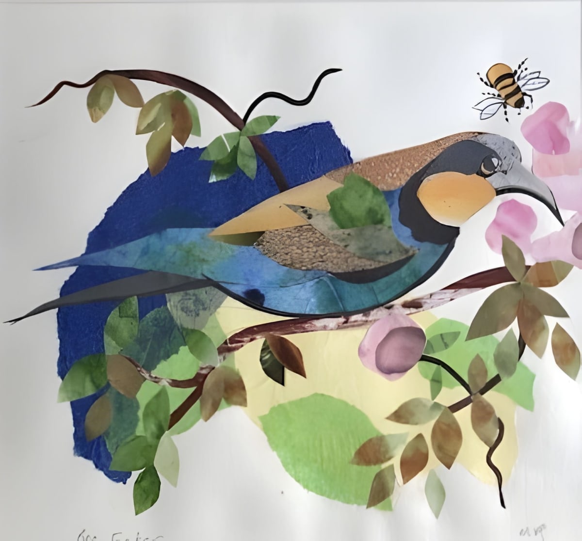 Bee Eater by Moira Fraser Steele - Collage