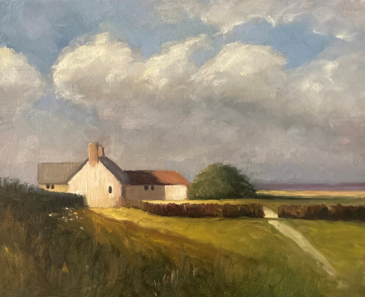 A Corner of England by Nicholas Elliott - Oil