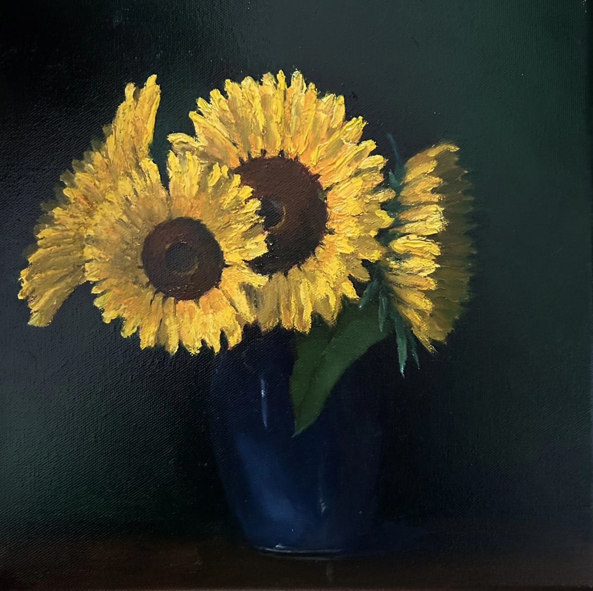 Four Sunflowers by Nicholas Elliott - Oil