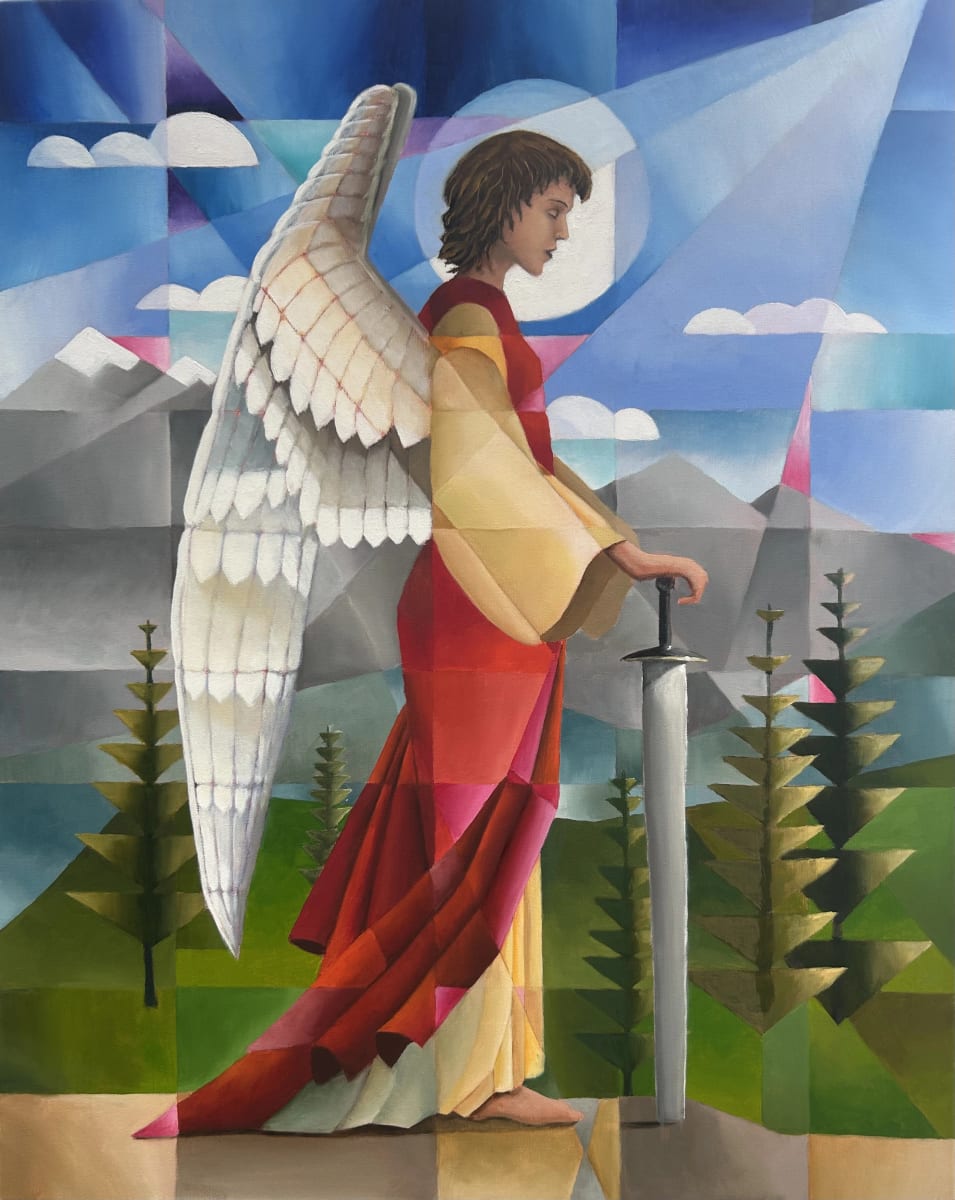 Archangel Michael by Nicholas Elliott - Oil