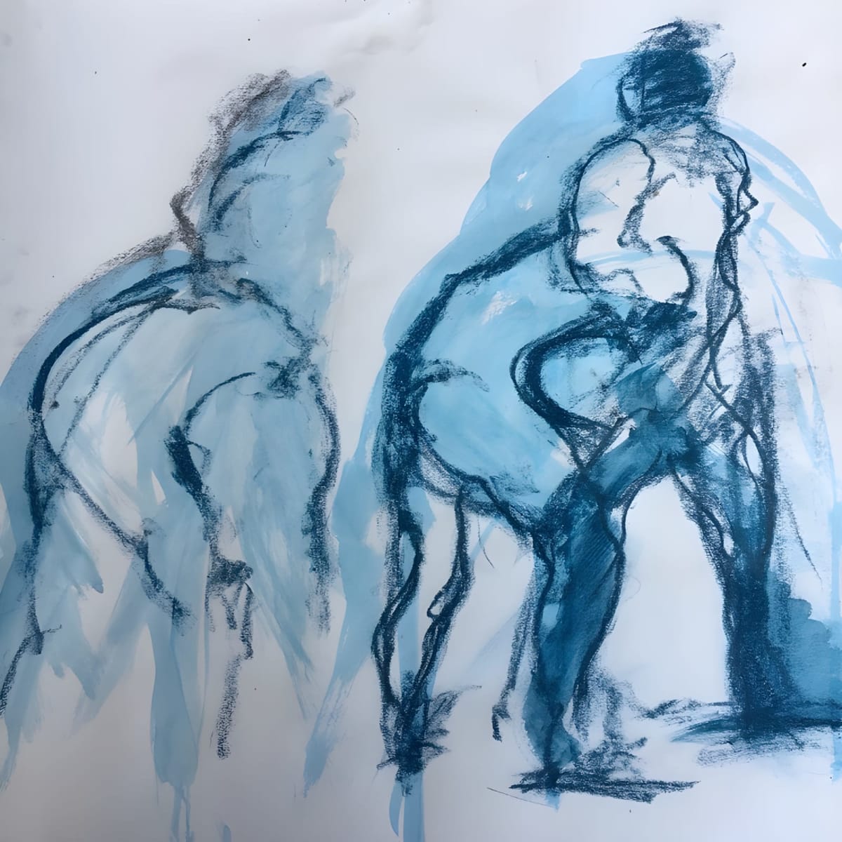 The Wrestlers by Julia Watson — Drawing.