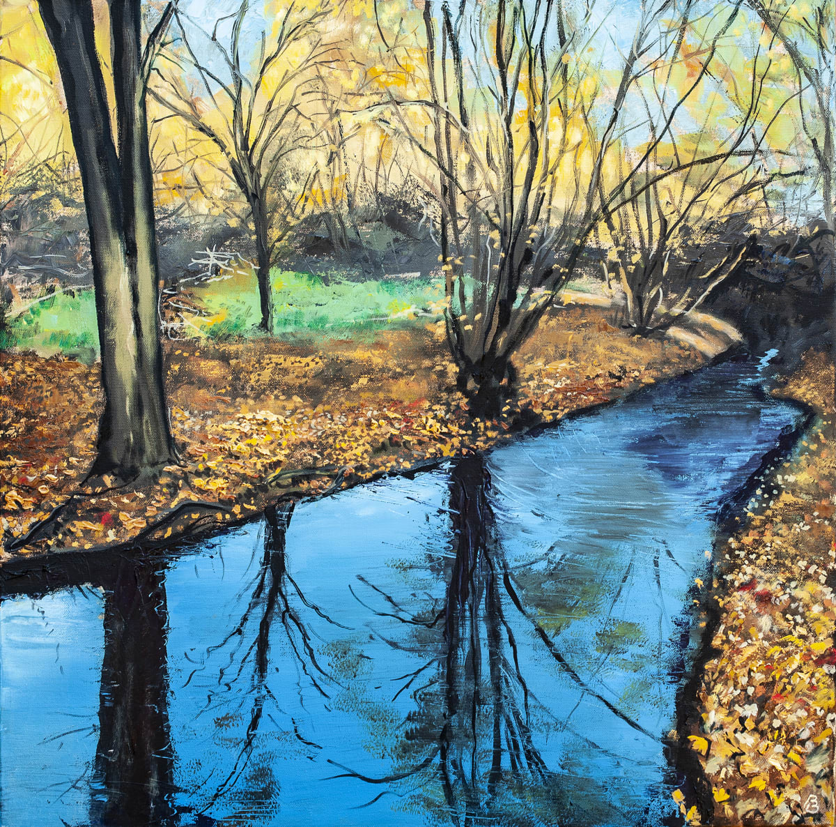 Autumn in the Roman River Valley by Peter Porteous-Butler — Oil.
