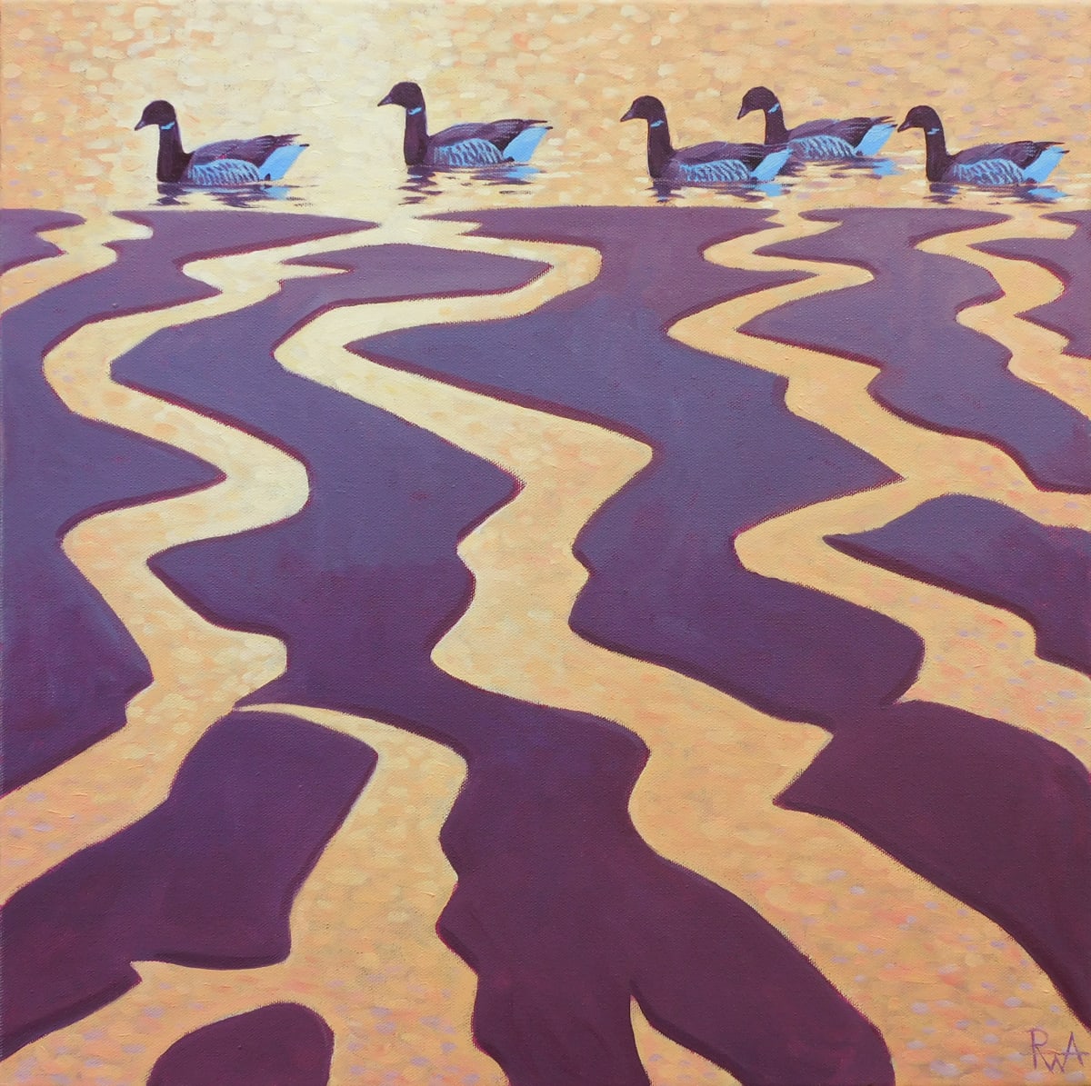 Dusk Brent Geese by Richard Allen