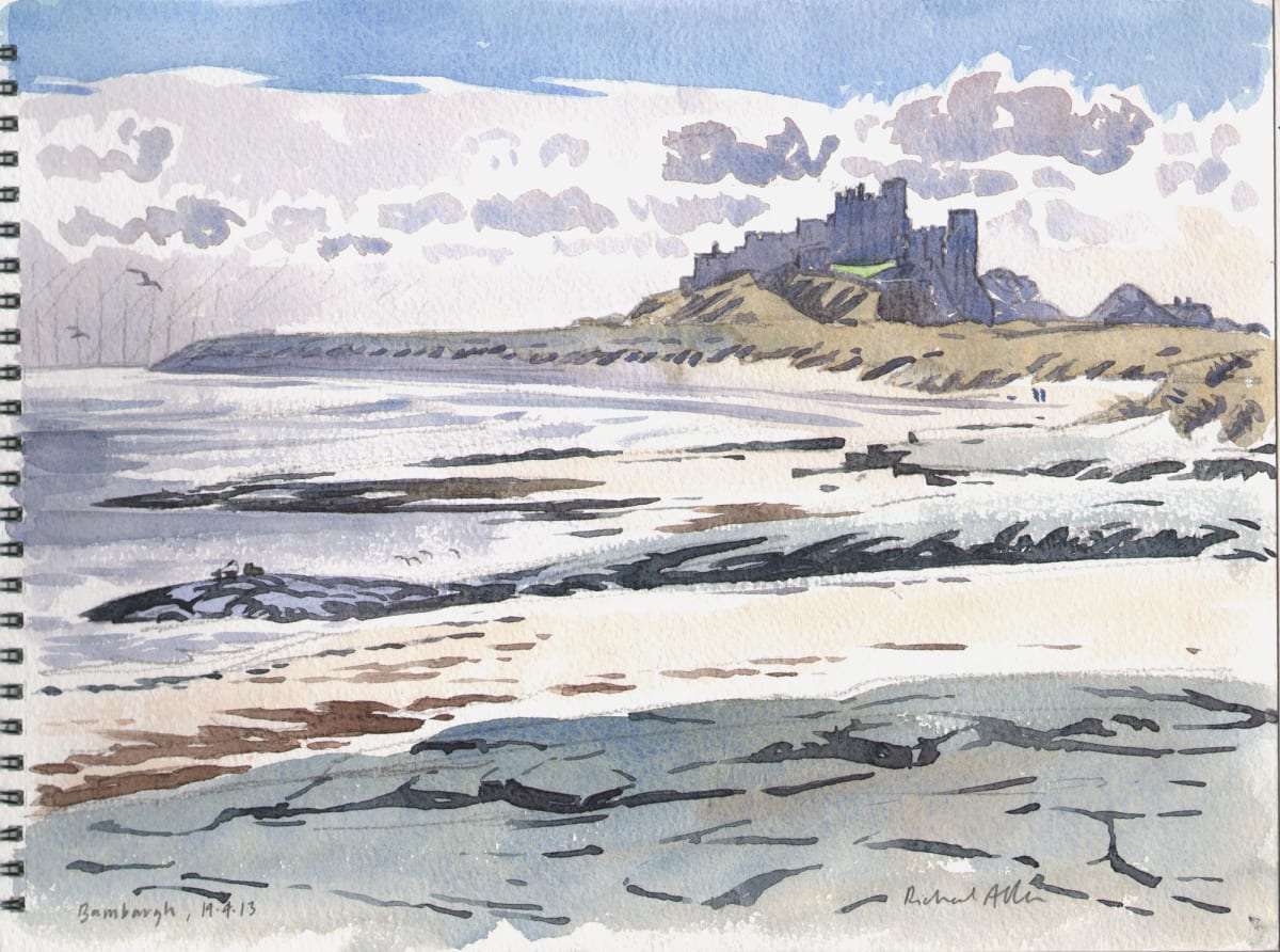 Bamburgh by Richard Allen - Watercolour