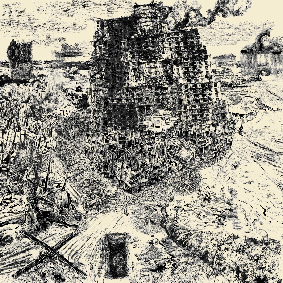 End of Babel by Simon Page - Mixed media collage