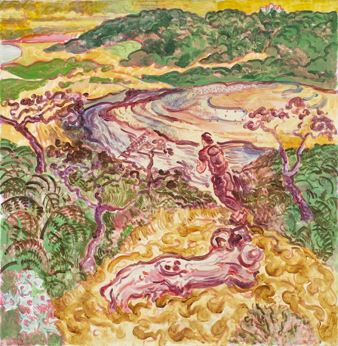 Landscape, immersion II, Gower Suite by Simon Page - Oil on canvas