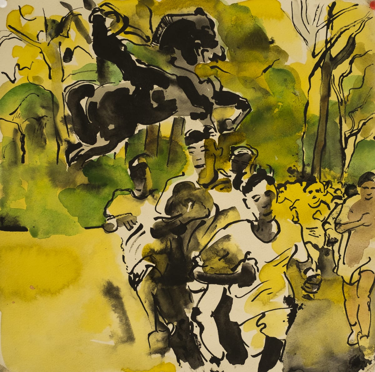 Physical Energy by Simon Page - Ink and watercolour on paper