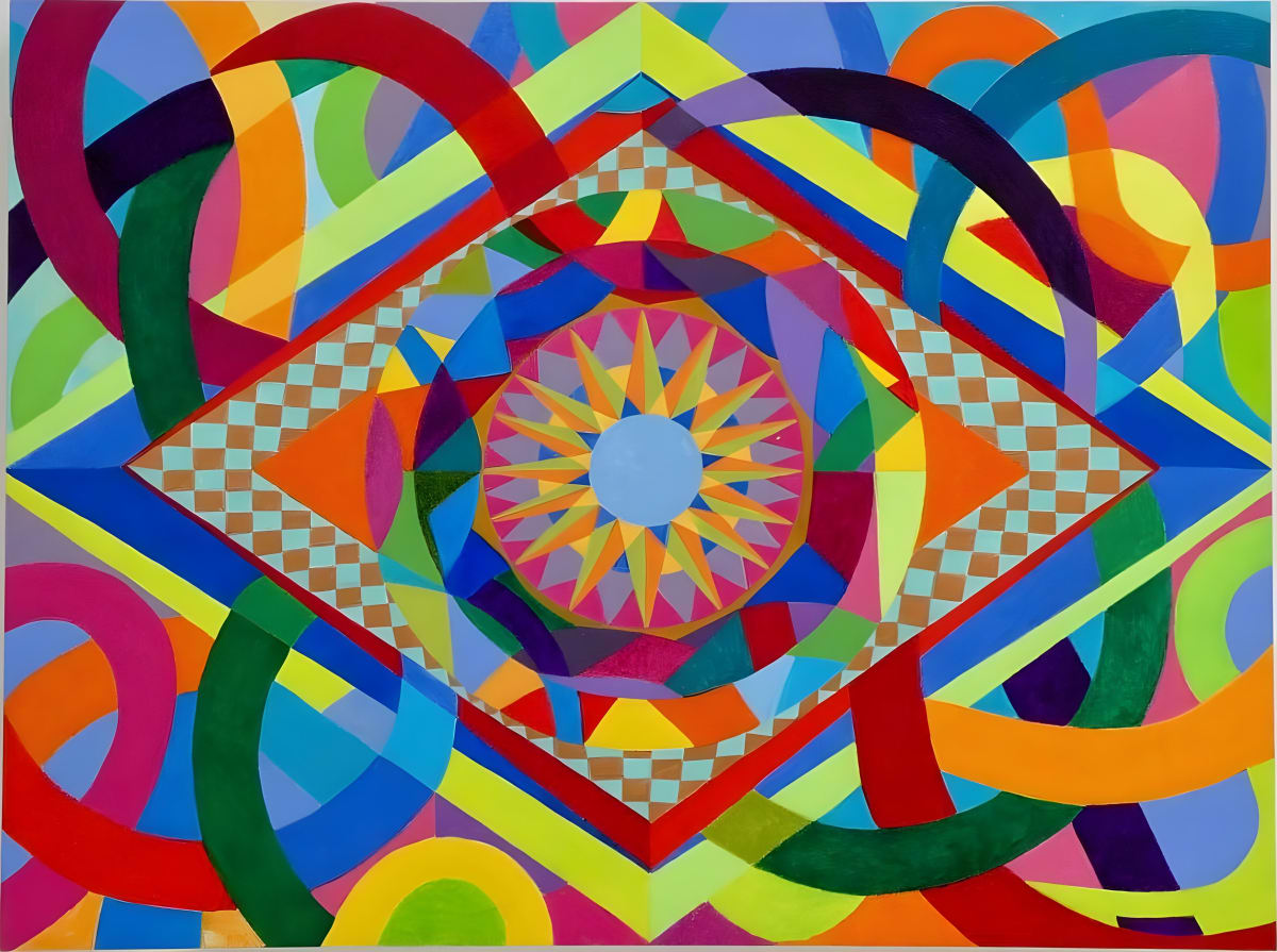 In depth by Sue Nicholas - Acrylic on cradle board