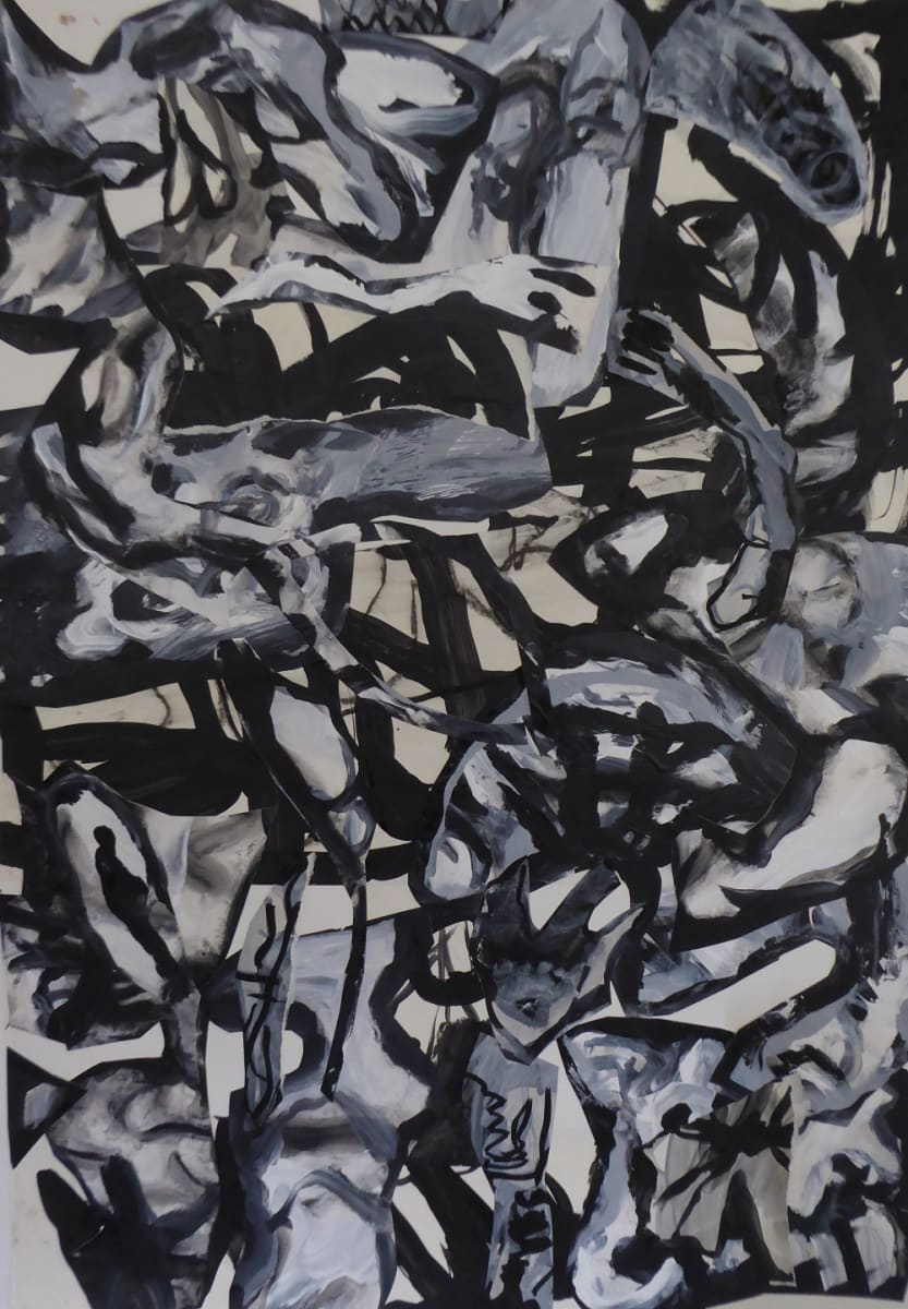 Floor Dance Series by Tina Hagley - Acrylic on paper collage