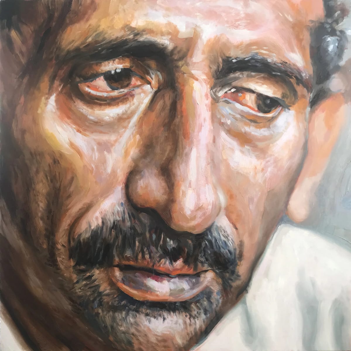 a.i.feel 10.0 by Victoria Sills - Oil on wood