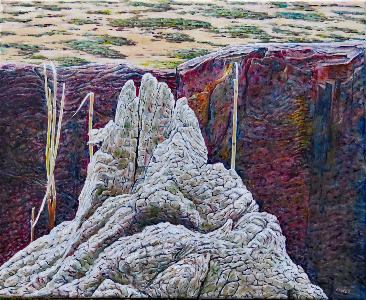 Edge of the Stour, Shotley by Allan Williams - Oil on linen