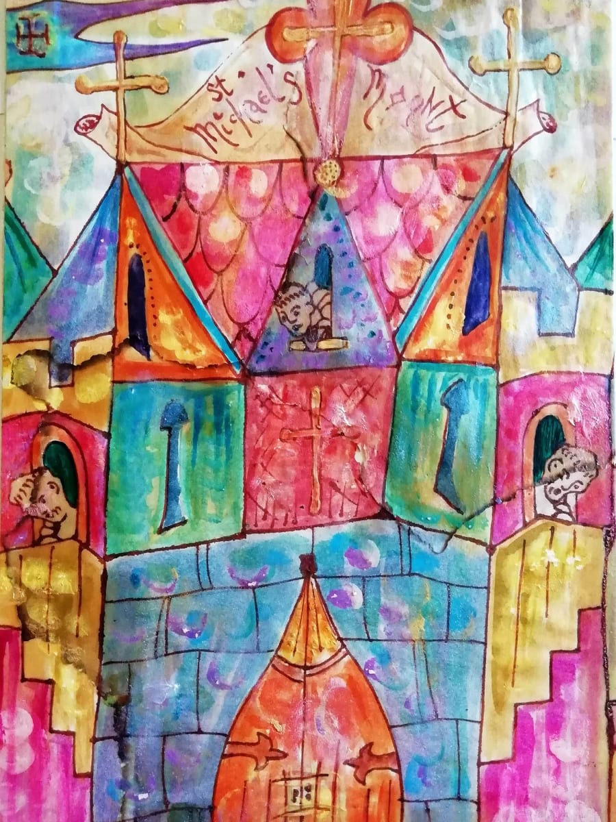 St Michael's Mount by Amanda Clement-Robinson - Mixed media