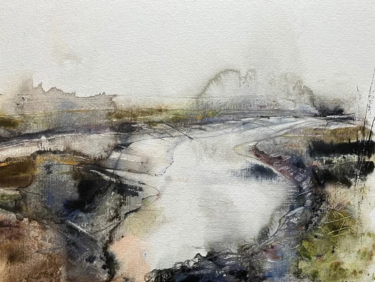 Winter Marsh by Andrew K Clarke — Watercolour