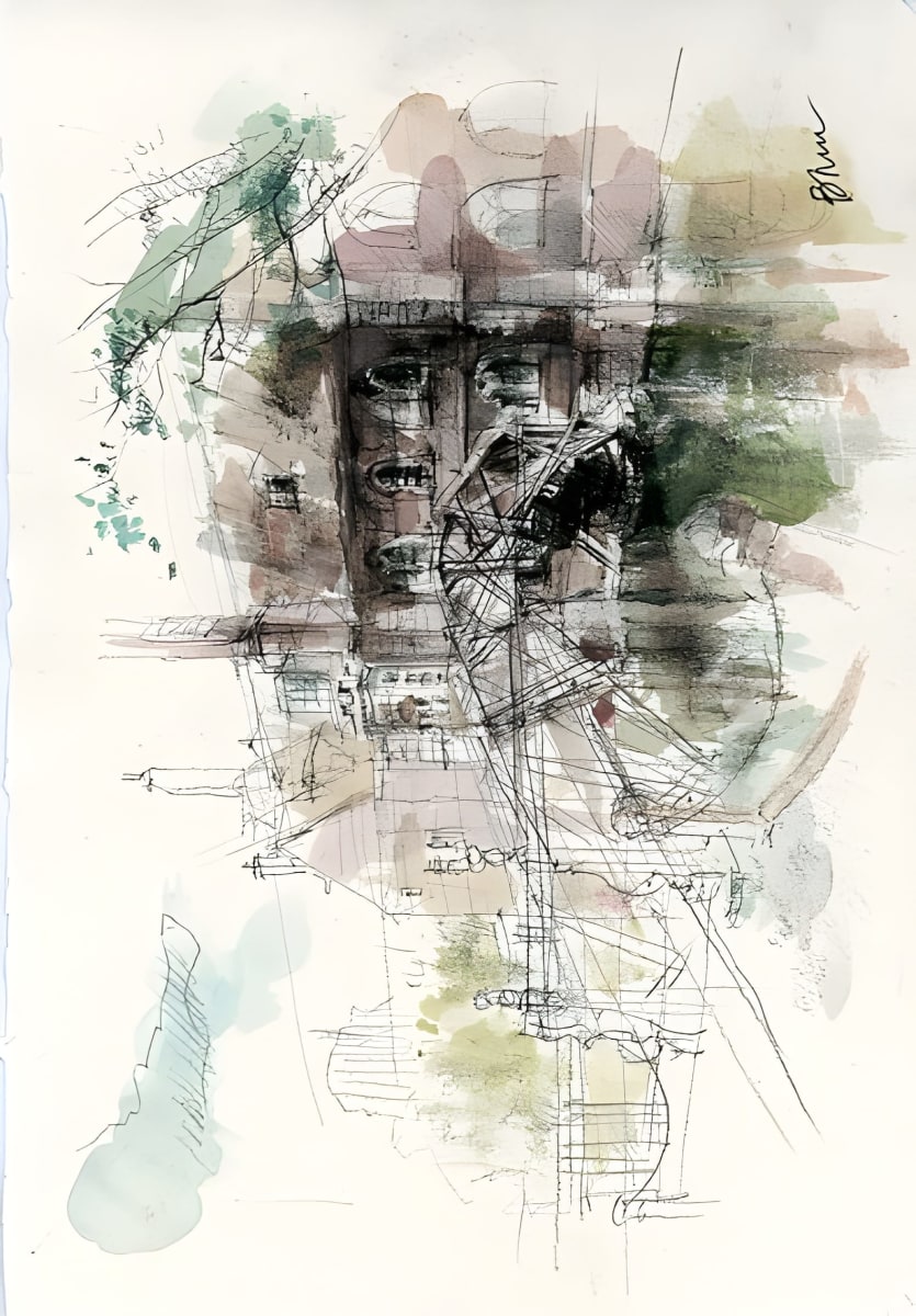 Mixed media drawing by Bea Lukowska