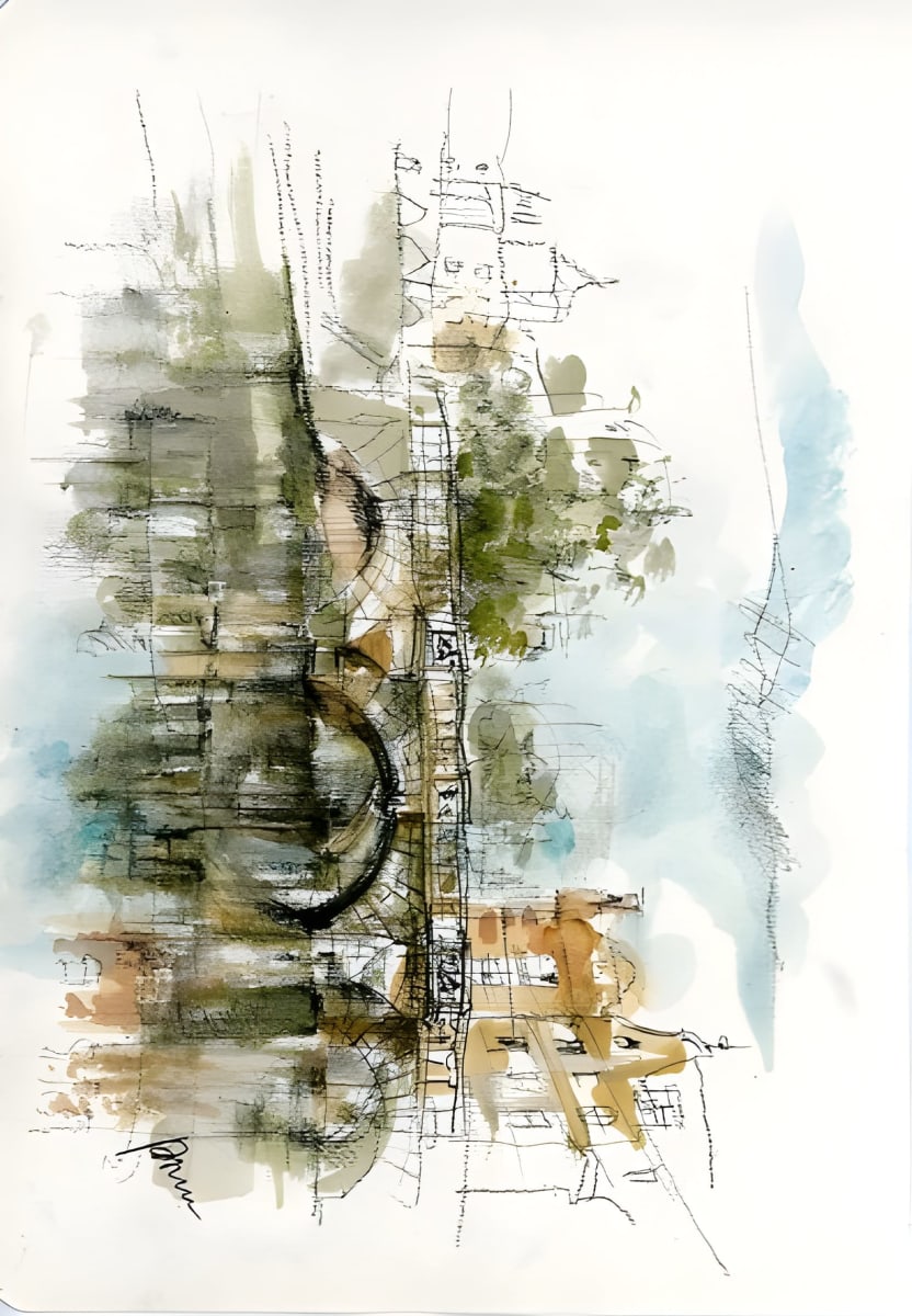 Mixed media drawing by Bea Lukowska