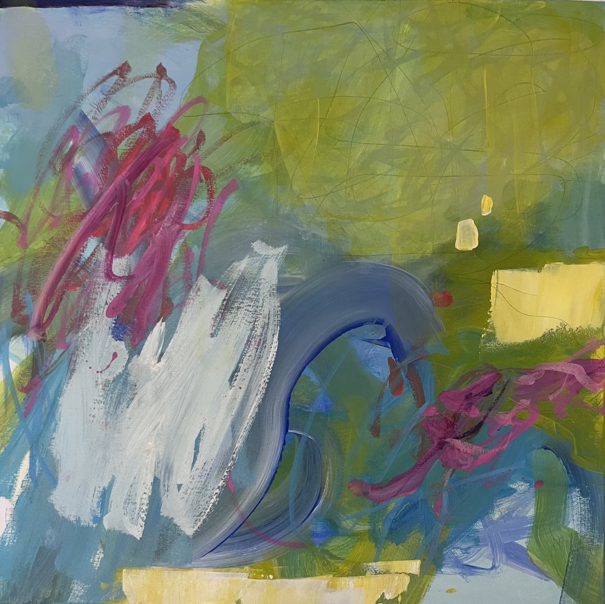 Oh time be slow by Chrissie Gutsell - Acrylic and graphite on canvas