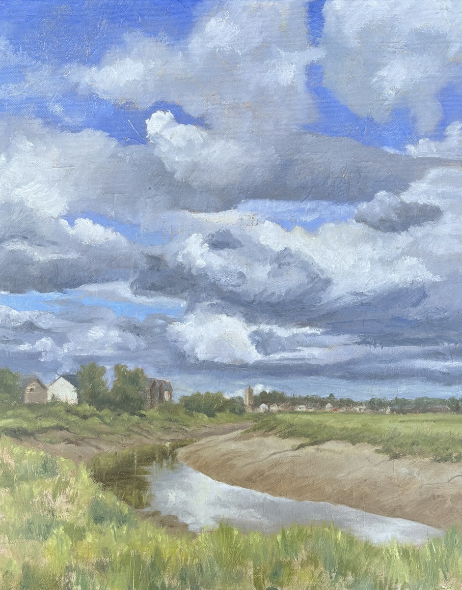 Wivenhoe from Rowhedge by Claire Deciacco — Oil on canvas