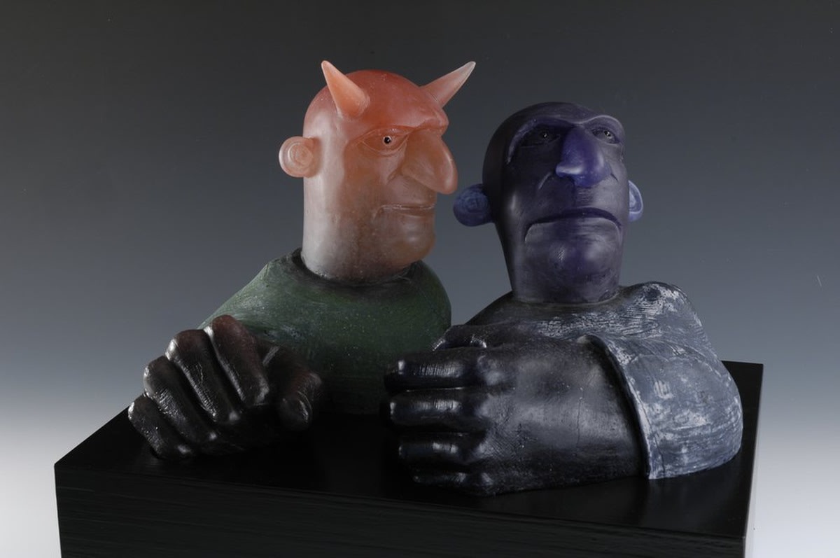Temptation of Lies II by David Reekie - Cast glass