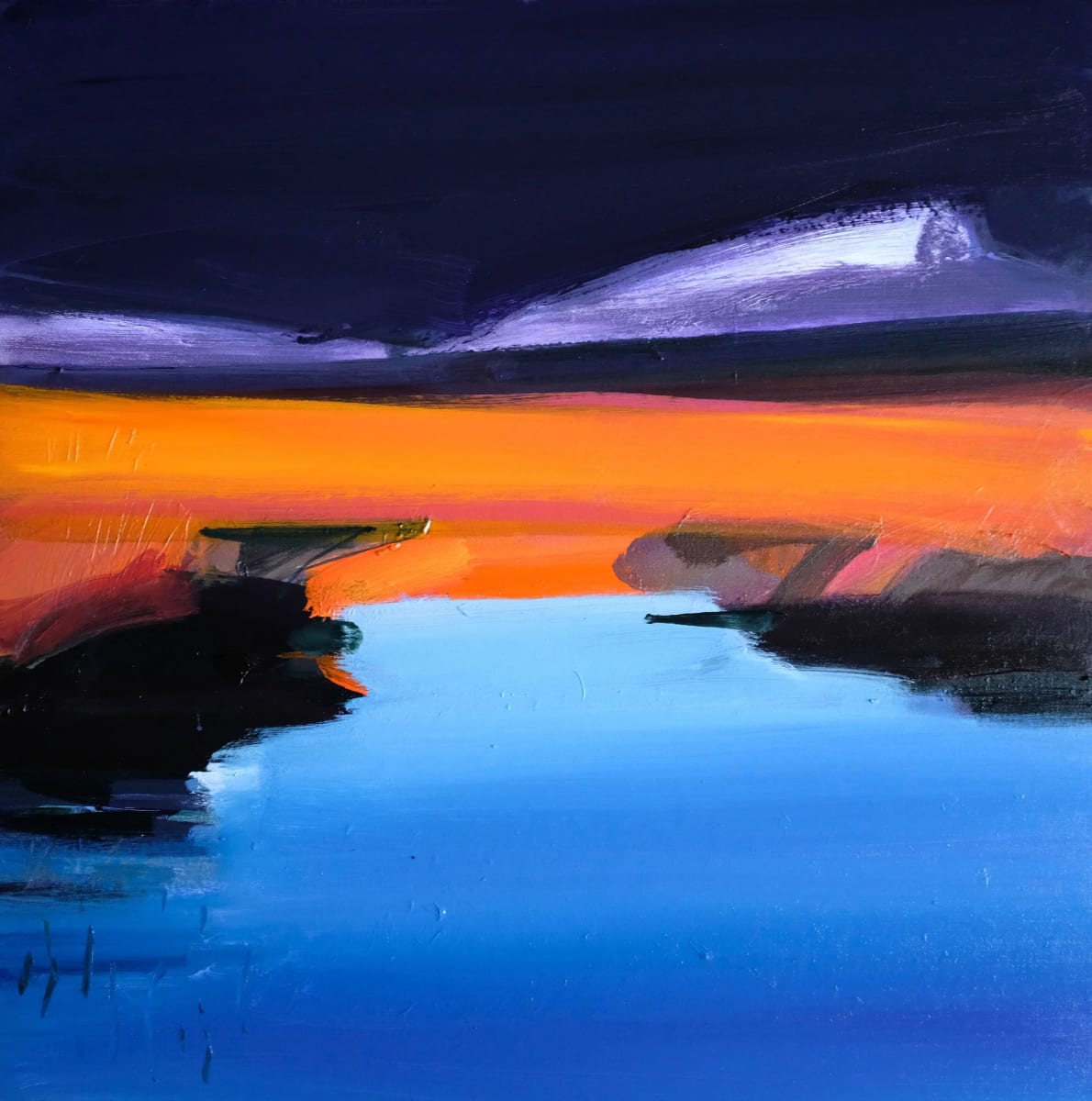 Gold and Snow, Jan 2026 by Fred Ingrams - Acrylic on canvas