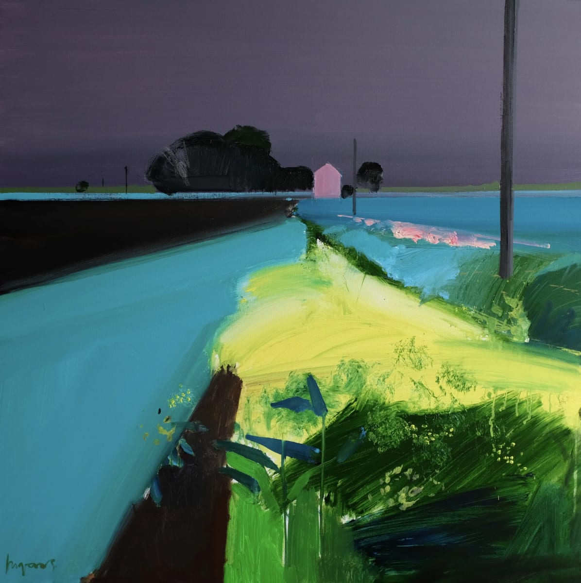 Station Road, Ten Mile Bank, June 2026 by Fred Ingrams - Acrylic on canvas