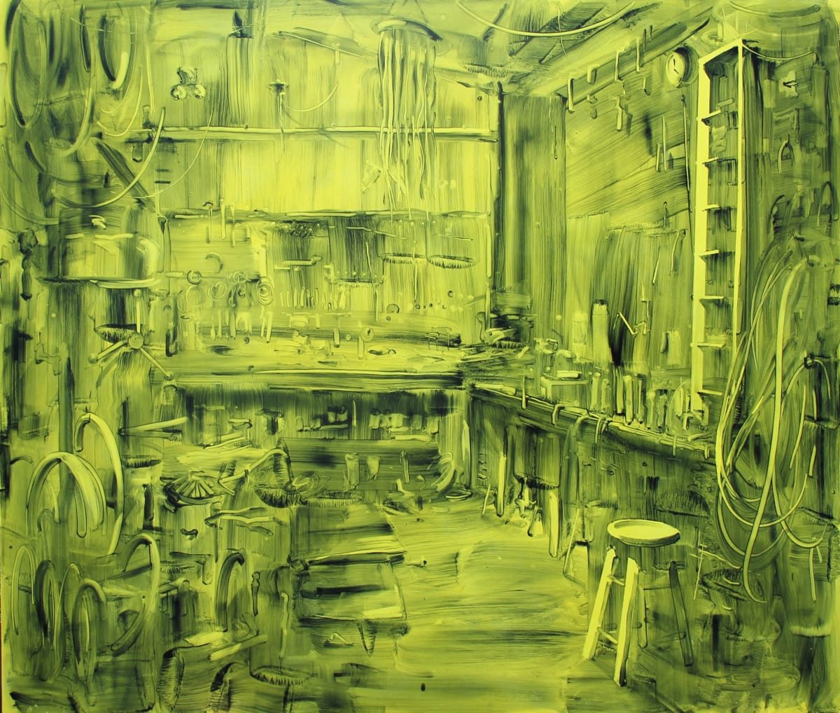 Light Industry by Graham Crowley — Oil on canvas. Winner of the John Moores Painting Prize, 2023.