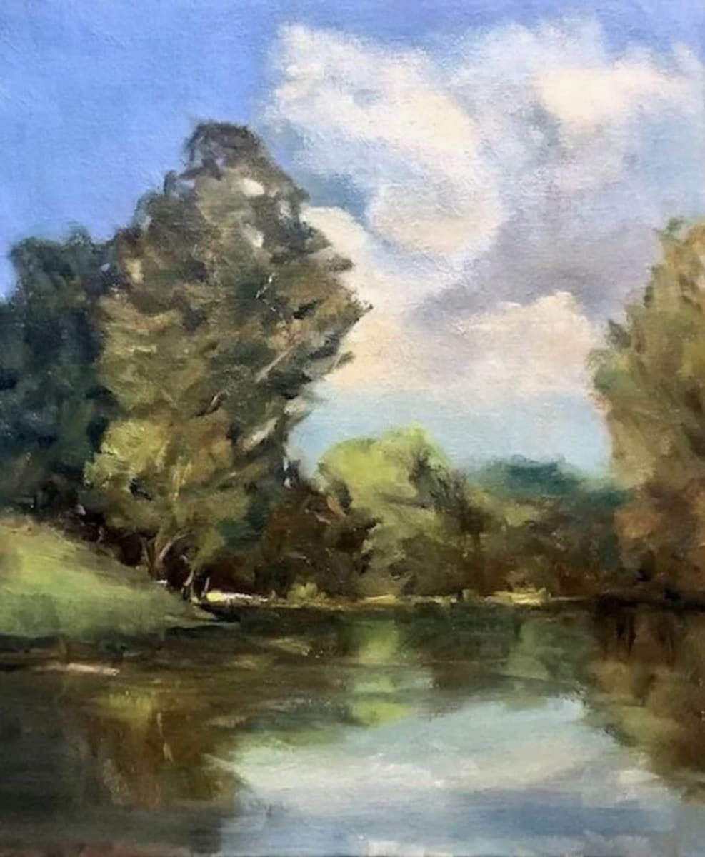Highwoods Country Park by Irena Massarella, oil painting on board 