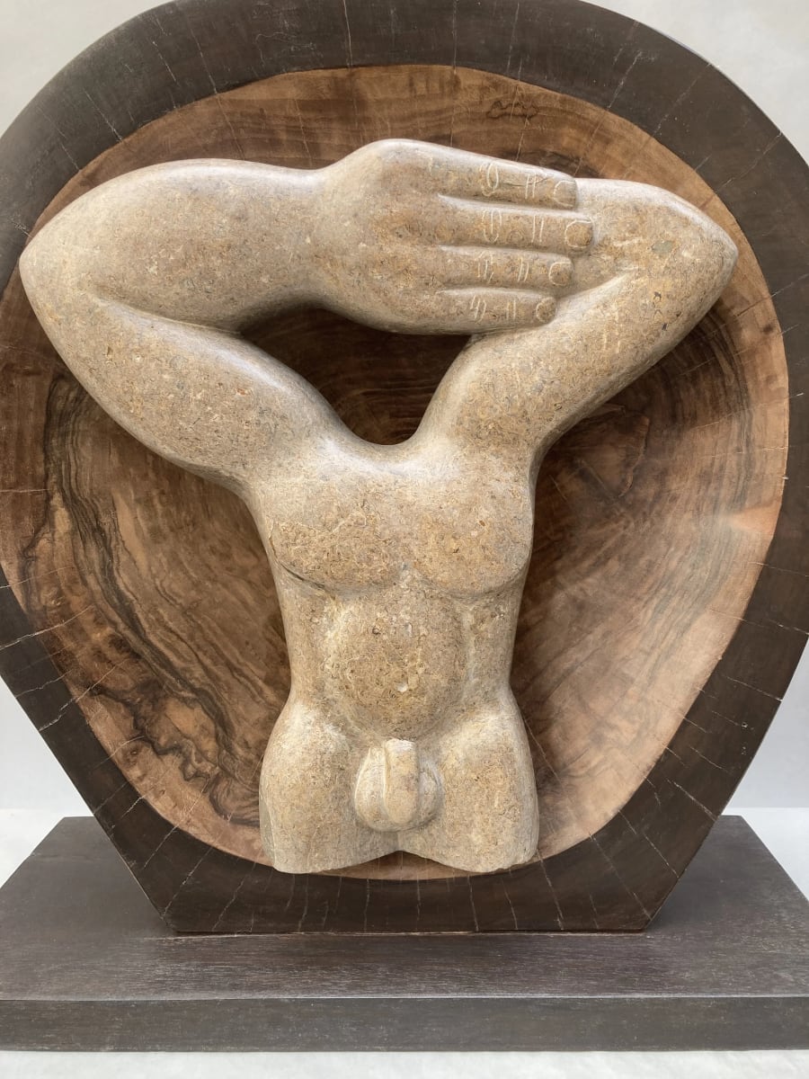 Vitruvian Shelter by James Copper - Carved stone