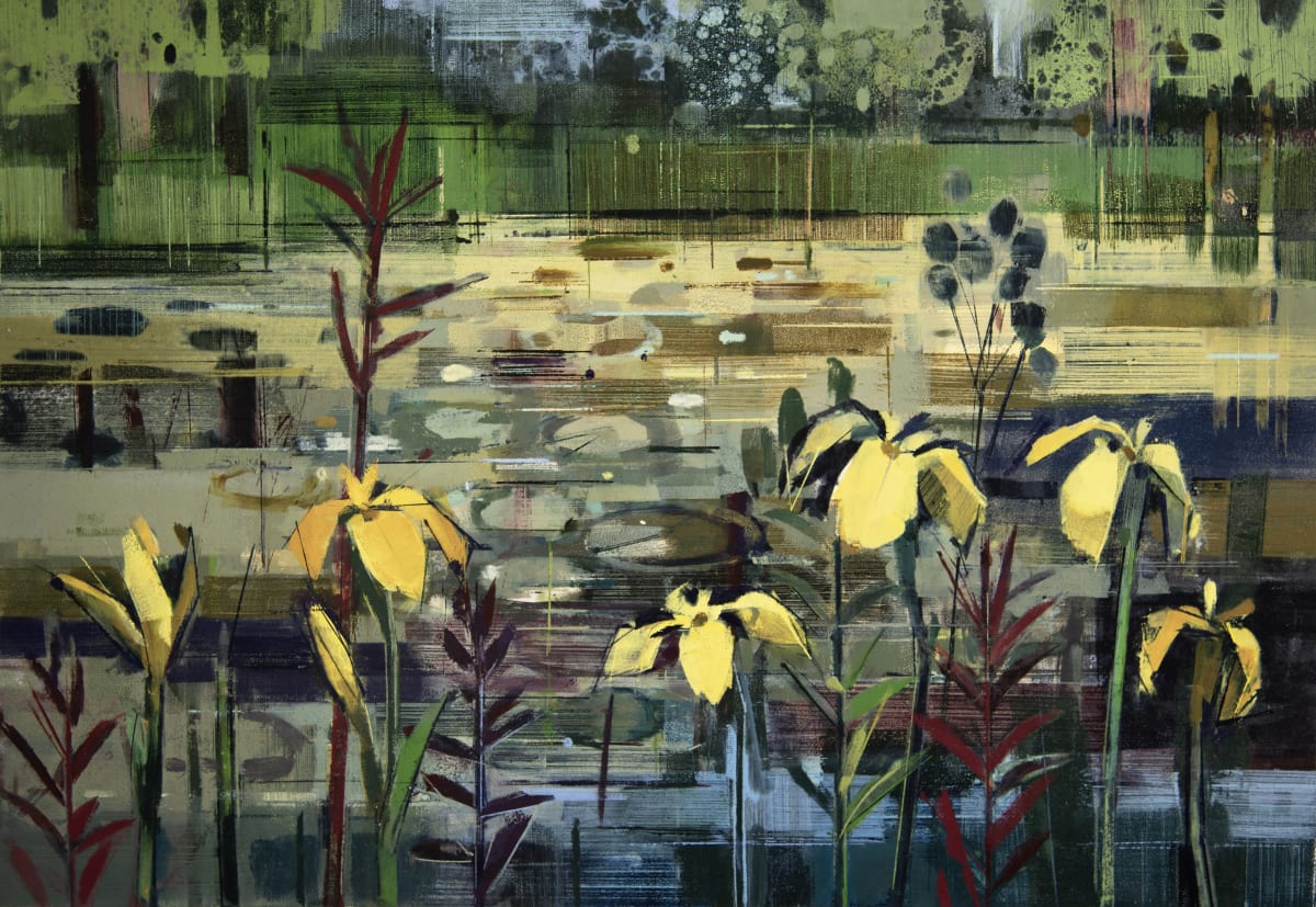 The Flags (Secluded IV) by Jane Human — Lithographic ink on paper