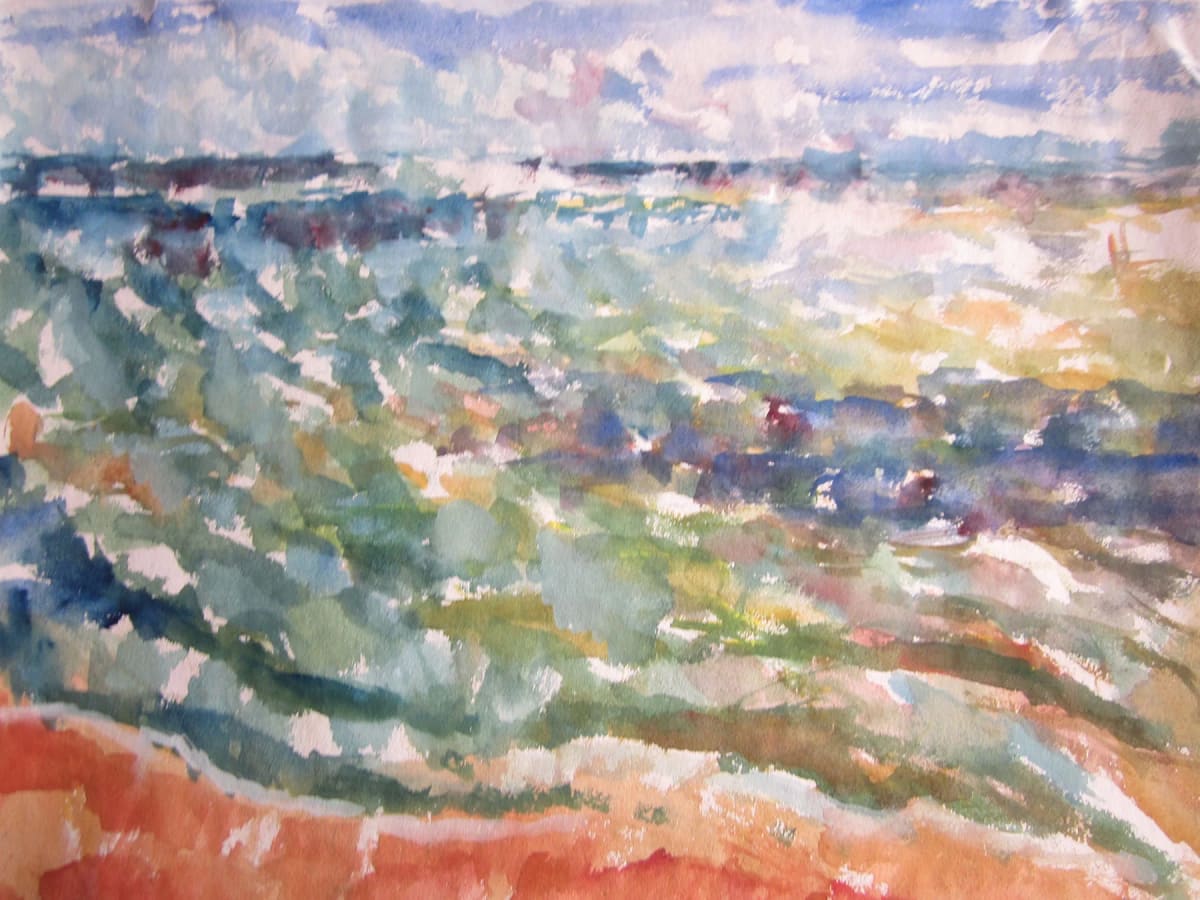From the Beach Hut by Jean McNeil — Gouache