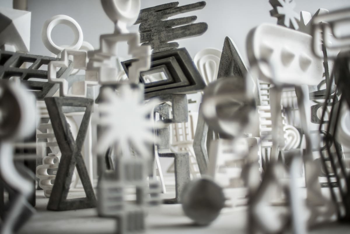 Carved plaster and concrete Sculpture installation